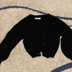 SHEIN Black Button-Up Cardigan
